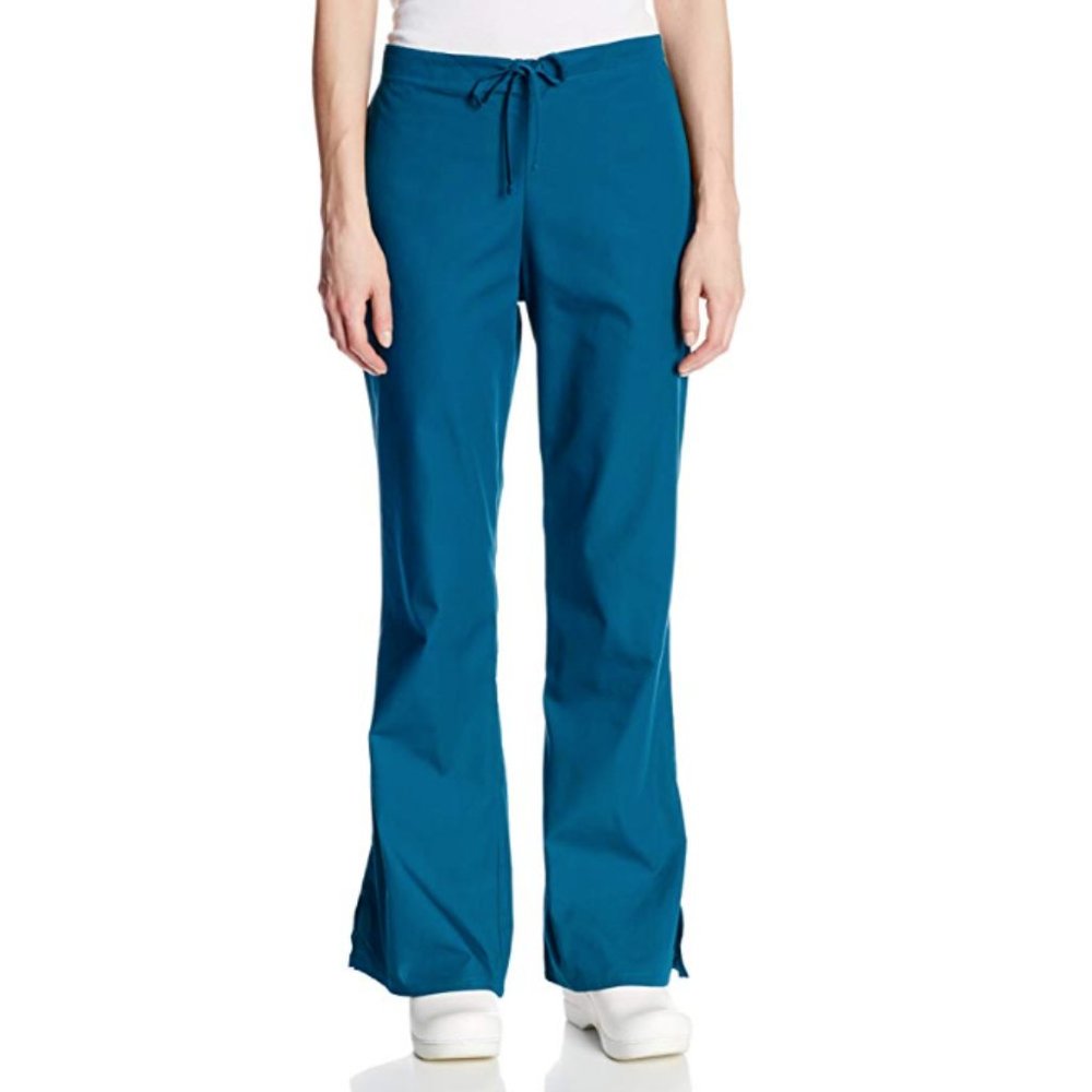 Cherokee Women Flare-Leg Drawstring Pant Blue Scrubs (#9)